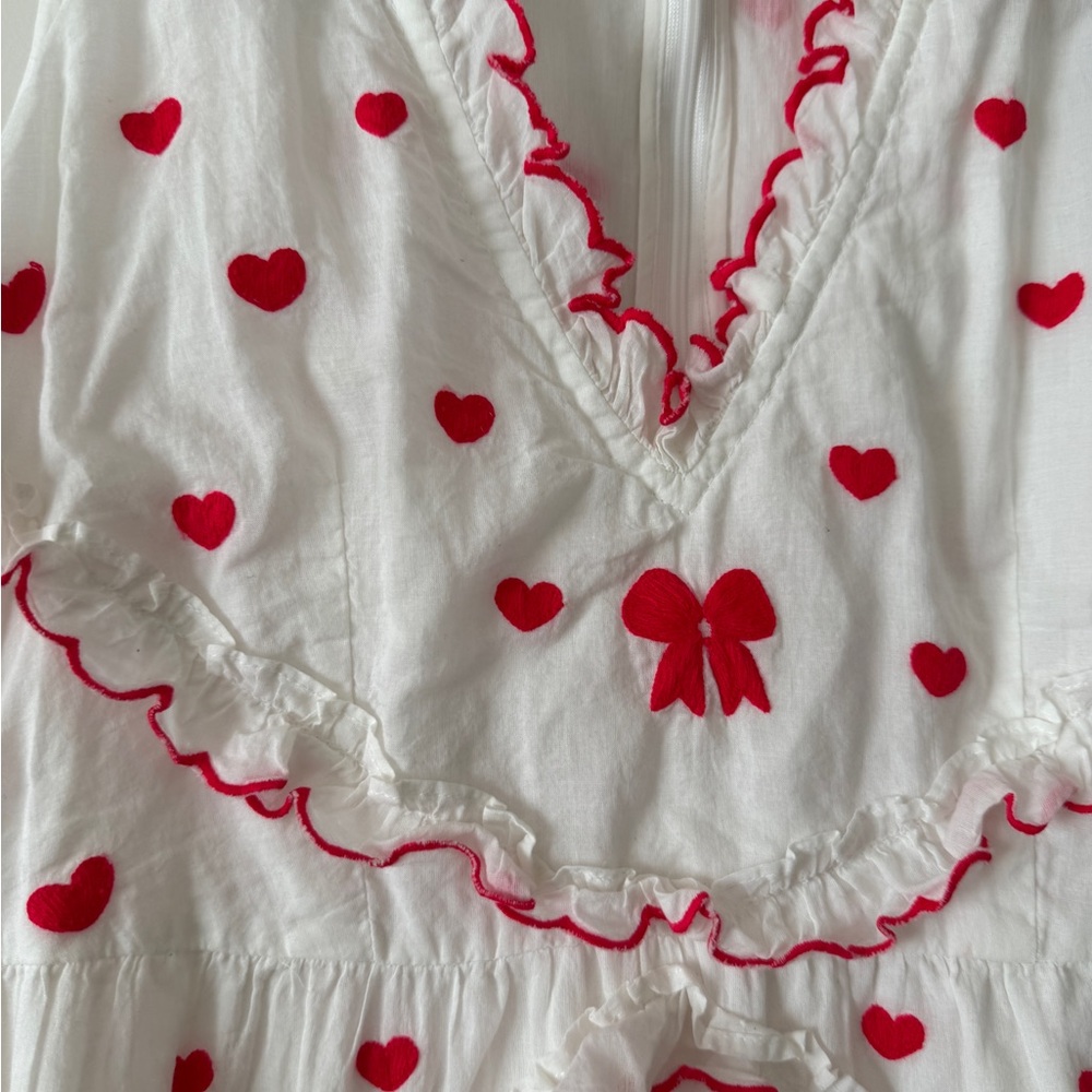 Banjanan White Maxi Dress with Red Accents - Picture 7 of 8